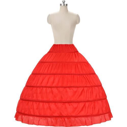 2021 HOT sale 6 Hoop Petticoat Underskirt For Ball Gown Wedding Dress Underwear Crinoline Wedding Accessories