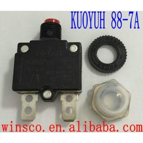 88-7A Red button Waterproof cap 100% NEW KUOYUH CIRCUIT BREAKER 88 SERIES 7A