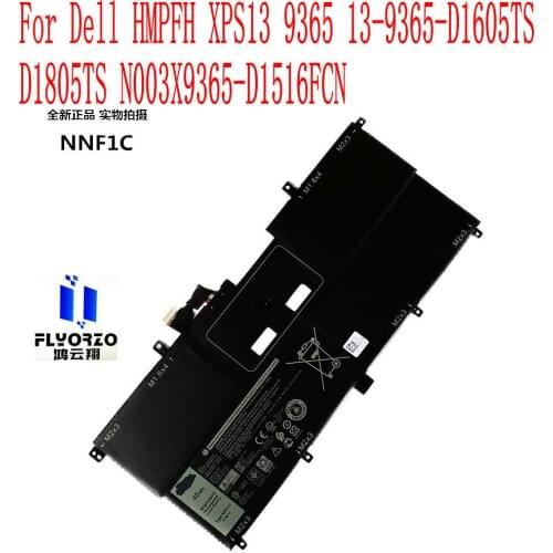 100% Brand New 5940mAh/46WH NNF1C Battery For Dell HMPFH XPS13 9365 13-9365-D1605TS D1805TS N003X9365-D1516FCN Laptop