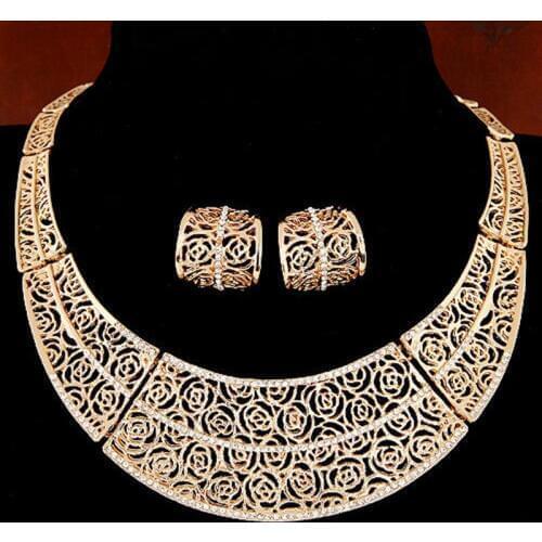 African Beads Jewelry Sets Dubai Bridal For Women Wedding Indian Nigerian Beads Fashion Plant Trendy Vintage Costume
