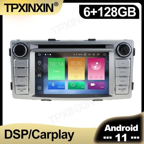 128GB Android 11 For Toyota HILUX 2012 2013 2014 Car Radio Multimedia AutoRadio DVD Player Navigation Stereo HeadUnit GPS 2 din