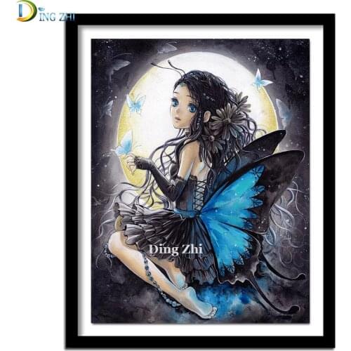 Butterfly Elf Fairy 5D Diamond Painting Little Girl Home Art Embroidery Handmade Rhinestones Needlework Cross Stitch Decor Gift