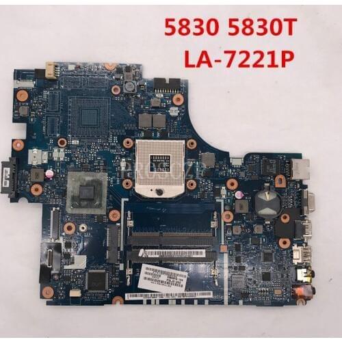 Free shipping For 5830 5830TG Laptop motherboard P5LJ0 LA-7221P HM65 DDR3 GT540M 100% full Tested