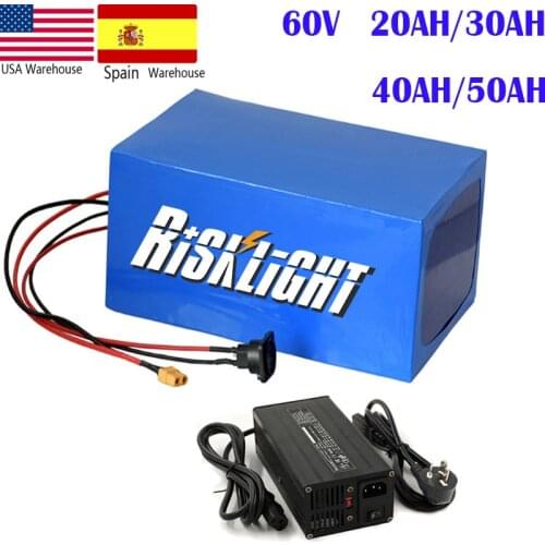 No taxes Ebike Electric bike 60V 40Ah DIY Lithium Battery pack for 60V 3000W Elecreic Bicycle Citycoco Golf Car with Charger BMS