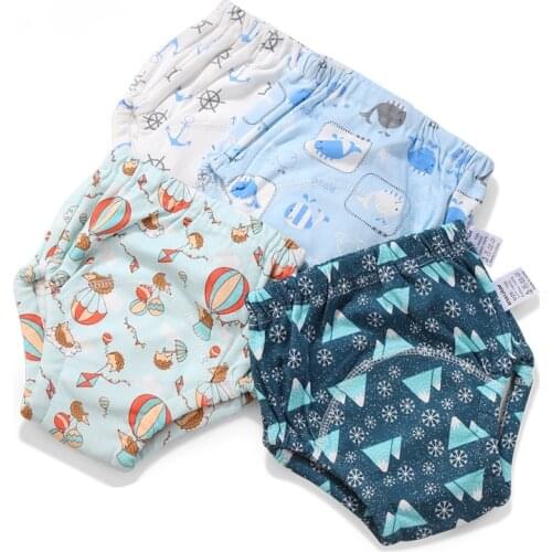 Baby Training Pants Washable 6-layer Diaper Pants Learning Pants Baby Cloth Diapers Breathable Diaper Pants