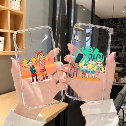 Hey Arnold America cartoon Phone Case For iphone 12 11 8 7 6s 6 5 5s 5c se plus mini x xs xr pro max Transparent soft