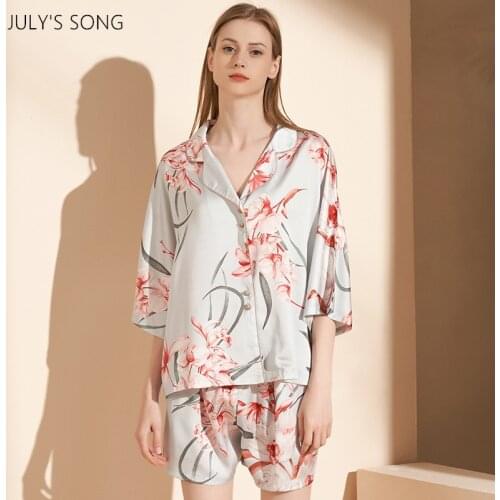 JULY'S SONG Women's Satin Pajamas