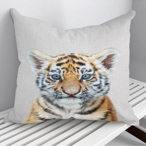 Baby Tiger Colorful Throw Pillows Cushion Cover On Sofa Home Decor 45*45cm 40*40cm Gift Pillowcase Cojines Dropshipping