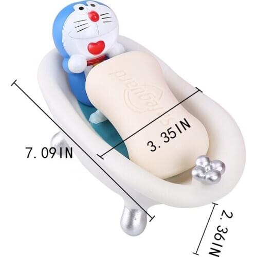 Creative Drain Box Soap Storage Holder Doraemon Kt Cat Drying Rack Soap Holder Case Organizer Kitchen Bathroom Accessories