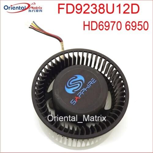 FD9238U12D 75mm 12V 1.2A 4Pin 4Wire VGA Fan For Sapphire HD6970 HD6950 Graphics Card Cooler Cooling Fan