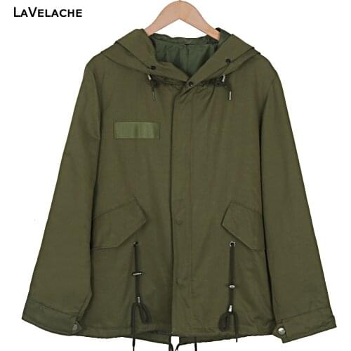 LaVelache Waterproof Short Parka Shell Can Match Fur Liner and Fur Collar 2021 Plus Size 7XL