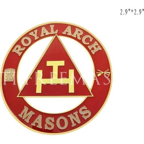 Royal arch masons Metal sticker Luggage decoration sticker fashion classic pin brooch High Quality Masonic Car sticker