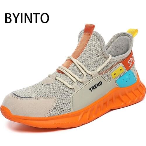 Trend Men Sport Tennis Shoes Light Breathable Mesh Soft Blade Bounce Sneakers Fashion Walking Sock Male Trainers Tenis Masculino