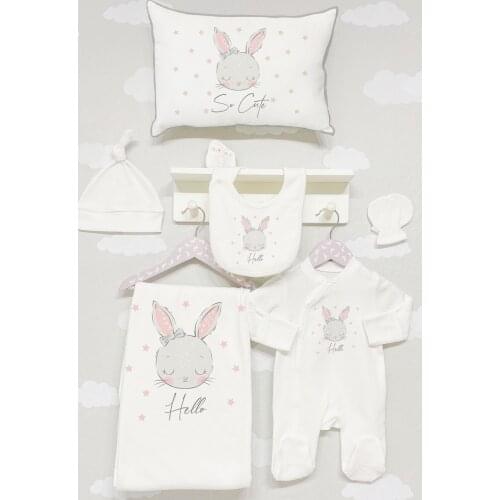 Organic 5 Piece Jacquard Hospital Output-For Baby Series Baby Set Lux 100 Cotton High Quality