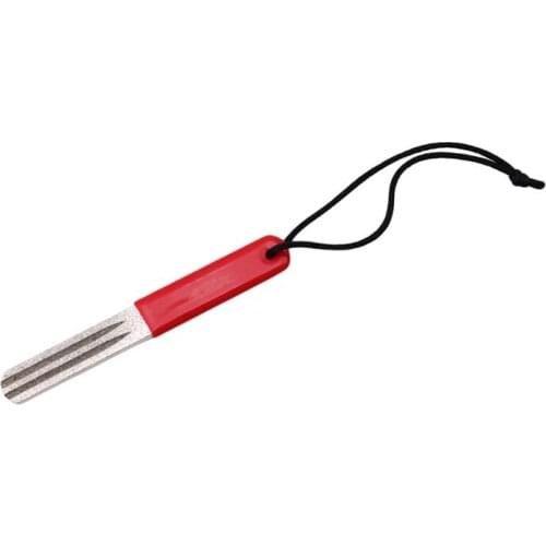 Outdoor Double Side Hook Hone Fishing Hook File Line Stripper Knife Hook Sharpener Mini Diamond Sharpening Tool Fishing Accessor