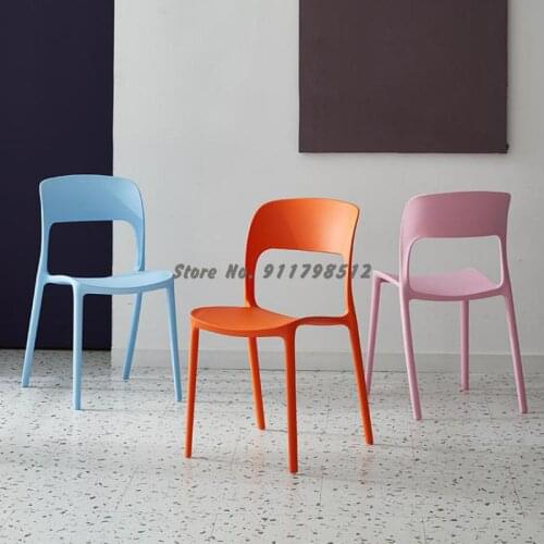 Nordic plastic dining chair modern minimalist net red backrest stool thickening lounge chair household makeup chair desk chair