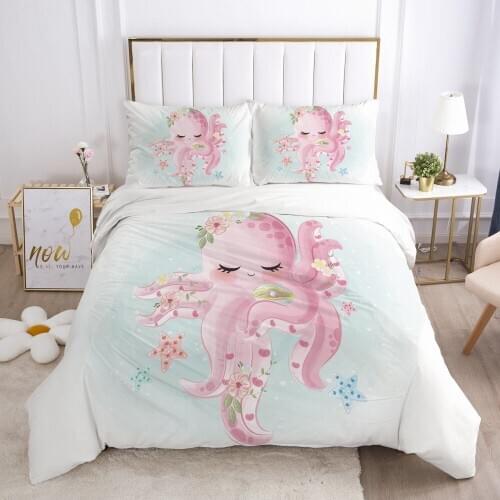 Quilt Covers Pillowcase Bedding Set Duvet Cover Sets Comforter Case Linen Bed Double Single Size 3D Design Cartoon Bedclothes