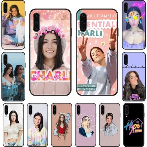 Hot Charli Damelio Phone case For Samsung Galaxy A 3 5 8 9 10 20 30 40 50 70 E S Plus 2016 2017 2018 2019 black fashion