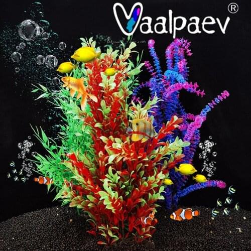 40cm Lifelike Aquatic Plants For DIY Fish Tank Aquarium Realistic Simulation Green Grass Moss Decoration Landscaping Toys Crafts