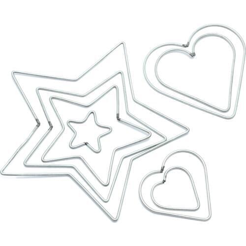 50/80/100/120/150/200mm Dream Catcher Circle Heart Star Shape Findings Hanging Iron Circles Connector Indian Net Jewelry DIY