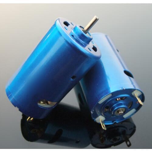 1pc Super Speed Blue Shell 550 DC MOTOR with Fan High Torque Ferromagnetic Model Car Ship Power Motor DIY Technology Making