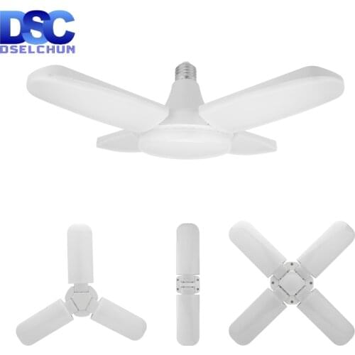 LED Light Bulb E27 24W 45W 60W Folding Fan Bulb AC 110V 220V Foldable UFO Lamp 360 degrees Lampada LED Lamp Cold white Spotlight