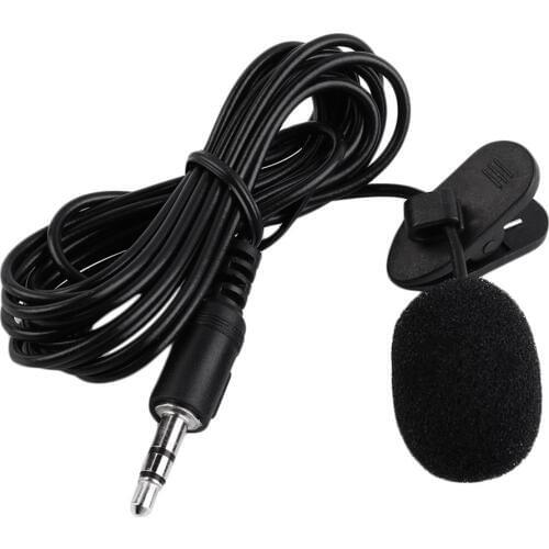 External 3.5mm Hands-Free Portable Mini Wired Collar Clip Lapel Lavalier Microphone For Laptop PC Lound Speaker
