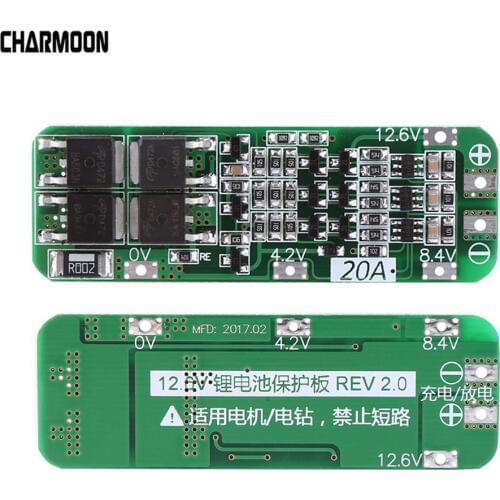 3S 20A Li-ion Lithium Battery 18650 Charger Protection Board PCB BMS 12.6V Cell Charging Protecting Module AUTO Recovery diy kit