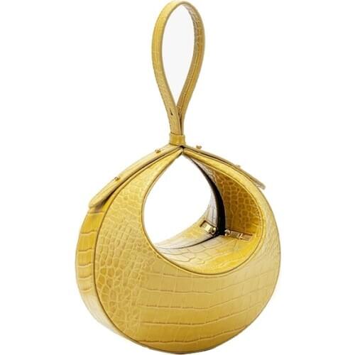 Women bag new PU Circular Vintage Alligator Hasp Zipper Shoulder Bags handbag Euro-America style luxury designer bags