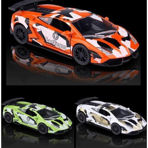 1:36 Childrens Sound And Light Alloy Toy Car Graffiti Alloy Sports Car Model Sound And Light Inertia Racing Car Boy Toy Gift