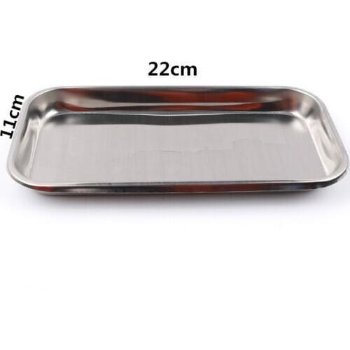 1PC Stainless Steel Cosmetic Storage Tray Equipment Plate Doctor Surgical Dental Tray Medical Cosmetic Tattoo Accesory