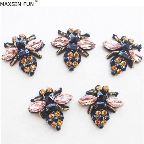 New Fashion Special Beads Bee Patch for Clothing Applique Sew on Patches for Jeans DIY Accessories