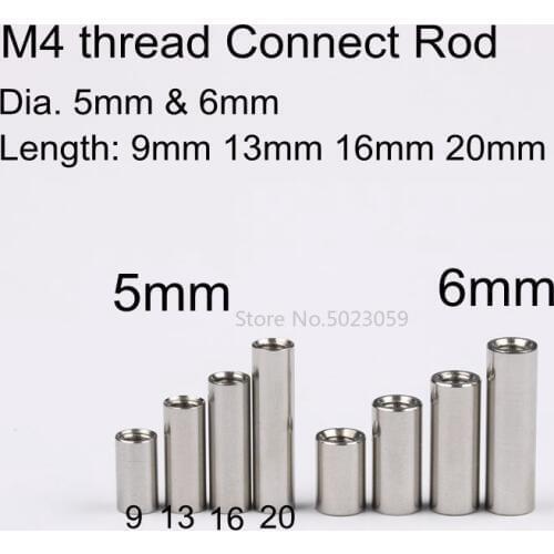 20pcs lot M4 screw connect rod knife Handle screw Cylindrical Nuts Connecting pipe rivet M4 Thread