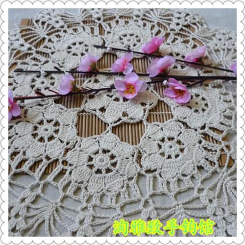 4 pcs 35cm 2016 new korean fashion natural cotton knitted retro kawaii cheap plate pallet as dinning table accessories for home