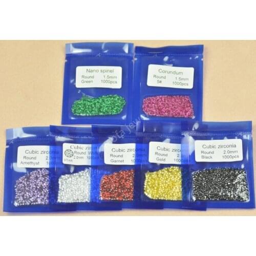 500pcs/Lot 0.8mm-4mm Sale 5A Different Colors White Purple Pink Champagne Garnet Orange Round Shape Loose Cubic Zirconia Stone