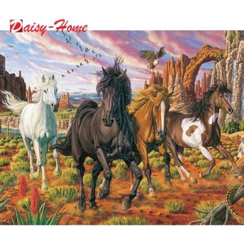 Diamond Embroidery Anmial Cross Stitch DIY Diamond Painting Horse Diamond Mosaic Rhinestones Home Decor