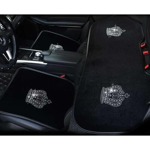 Crown car seat cushion winter fashion ladies no back car cushion four seasons universal small three piece cushion