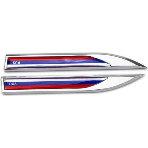 Car Decoration Blade Shape Stickers Russian Flag Badge Car Body Stickers Creative Auto Parts For Mazda Accessories Emblem Decals