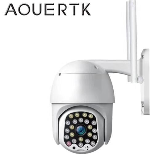 AOUERTK Wireless 2MP Outdoor Waterproof PTZ WIFI Speed Dome Camera 1080P Cloud Network CCTV Security Surveillance Camera