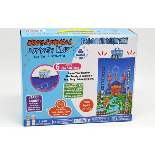 Children Islamic Educational Interactive Muslim Prayer Rug Mat Carpet Tapis De Priere Islam Kids Praying Mats Worship Salat