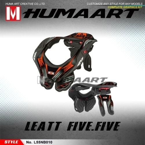 HUMAART Motocross Stickers Graphics Neck Brace Decals for Leatt Brace 5.5 2012 2013 2014 2015 2016 (Style No.L55NB010)