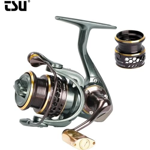 TSURINOYA 2 Spool Bait Finesse Ultralight Spinning Fishing Reel JAGUAR 500 1000 Trout Ajing Shallow Spool Fishing Wheel Tackle