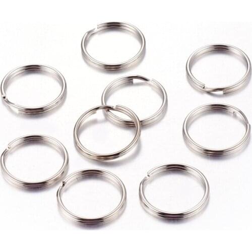 1000pcs 24x2mm Metal Split Key Rings Key Holder Unisex Keyring Keychain Keyfob Accessories Jewelry Findings Inner Diameter: 20mm