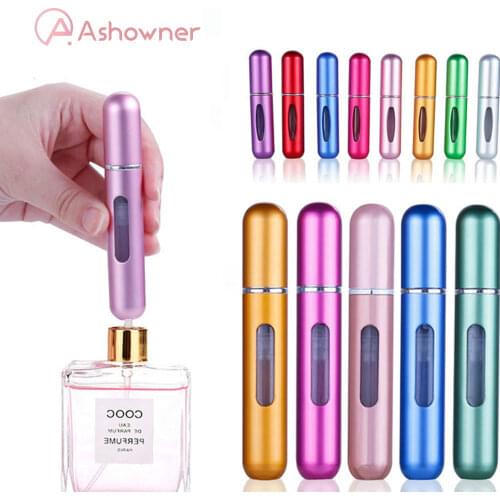 8ml Refillable Mini Perfume Bottle Portable Aluminum Atomizer 5ml Refill Perfume Spray Bottle Cosmetic Container For Travel