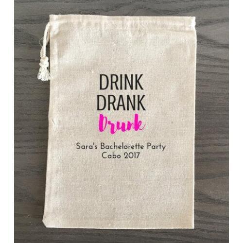 NEW Drink Drank Drunk Bachelorette Hangover recovery Survival Kit wedding favor gift bags bridal shower party Candy pouches