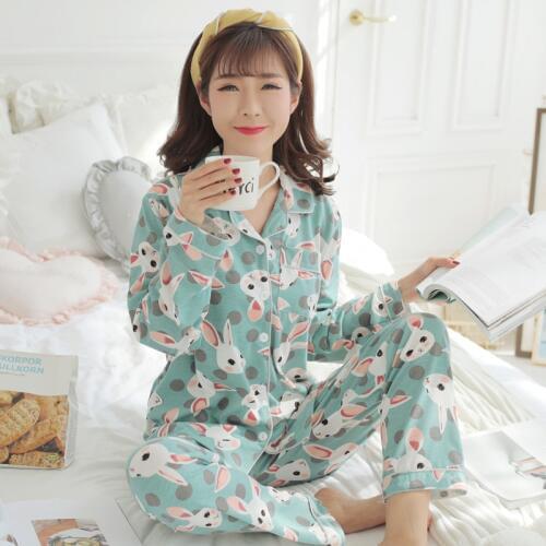 Pure Cotton Pregnant Pajamas Spring Autumn Breast-feeding Thickening Pregnancy Pijama Maternity Pijamas