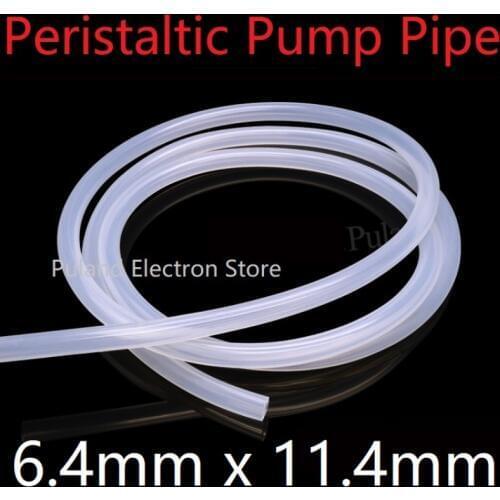 Transparent ID 6.4mm x 11.4mm OD Thickness 2.5mm Peristaltic Pump Silicone Hose Food Grade Soft Flexible Pipe Water Connector