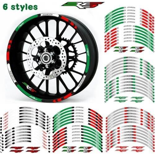 Hot selling Motorcycle Tire Wheel Hub Sticker Reflective Moto Racing Accessories Rim Decoration Decal For APRILIA RS125 rs125