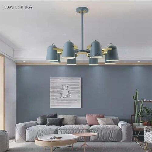 Nordic modern LED bedroom lamp study room chandelier childrens room eye protection lamp apartment hall lamp