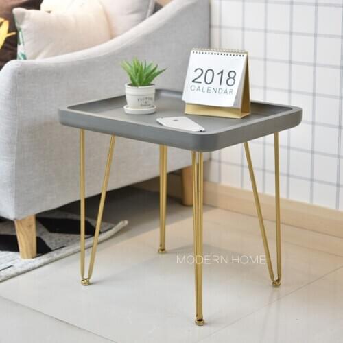Modern Loft Design simulate cement Side Table Sofa Corner Table fashion popular loft modern furniture small rectangle table 1PC